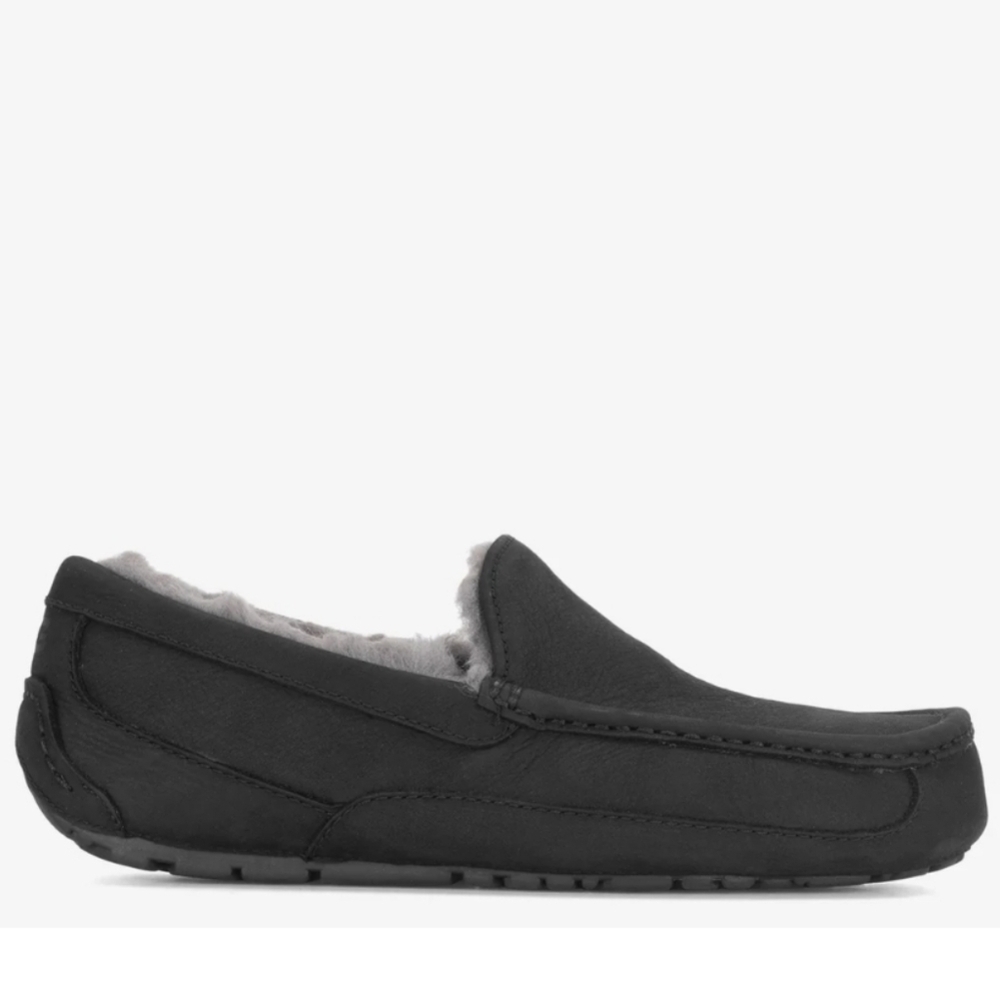Ugg Ascot Matte Black Leather Loafer